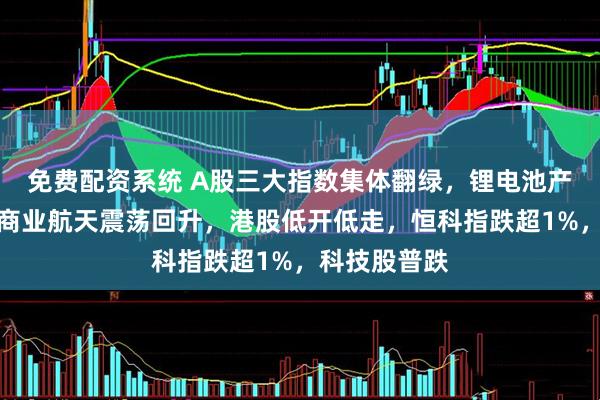 免费配资系统 A股三大指数集体翻绿，锂电池产业链走强，商业航天震荡回升，港股低开低走，恒科指跌超1%，科技股普跌